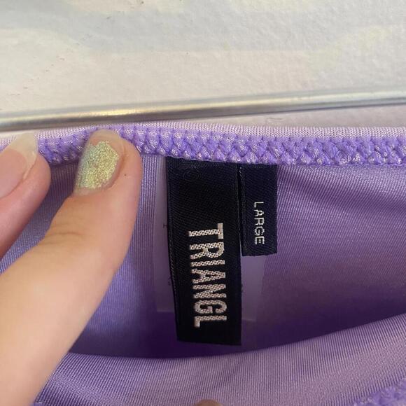 TRIANGL purple high rise bikini set sz S - Picture 3 of 8